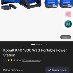Kobalt 1800 Watt Portable Charging Station