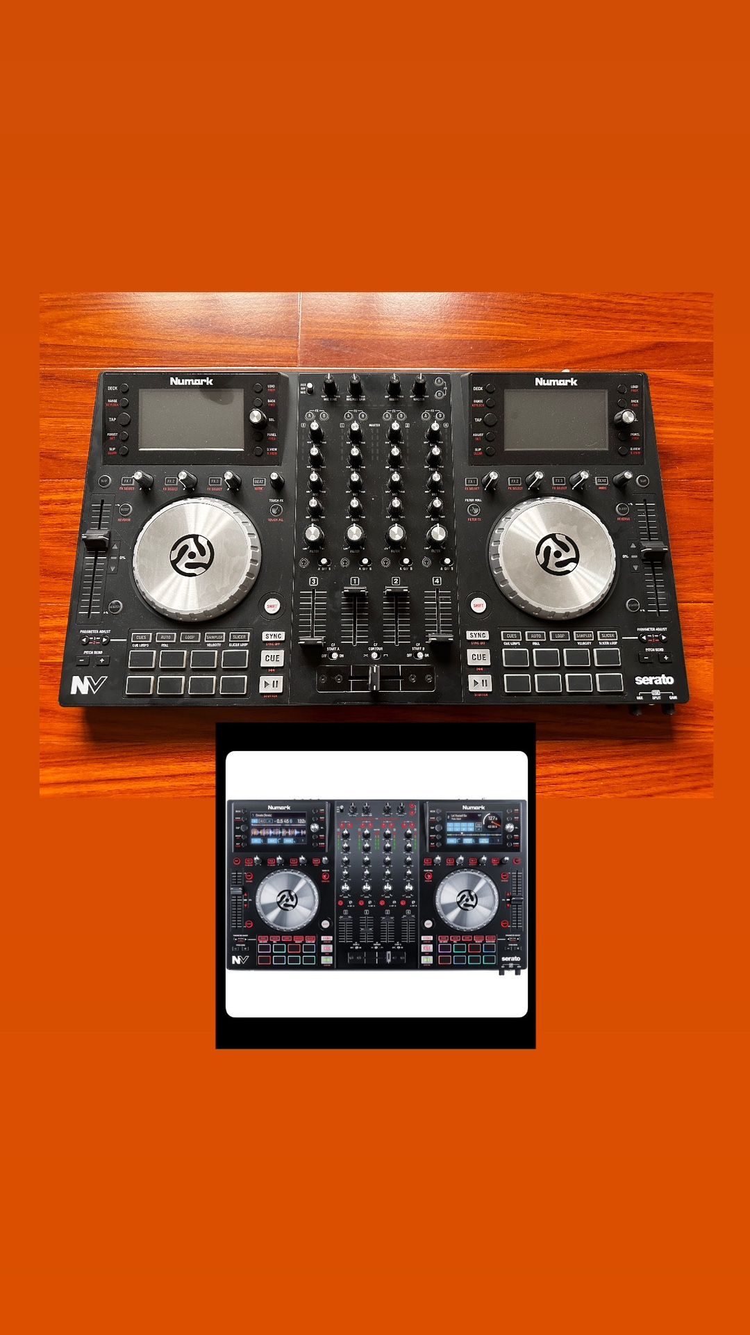 Numark NV DJ controller with dual displays for Serato – used controller only