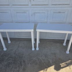 (2) small plastic tables