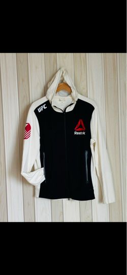 REEBOK  UFC; Men’s Black & Cream  Zip Hoodie SIZE M