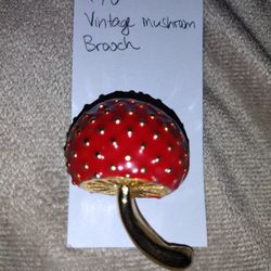 Vintage Mushroom Brooch