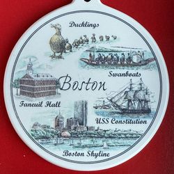 Boston Massachusetts Ceramic Christmas Ornament