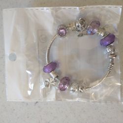 Purple Charm Bracelet 