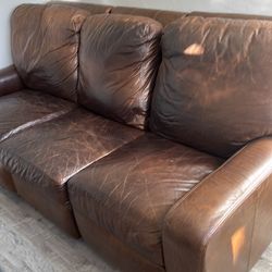 Brown Leather Couch