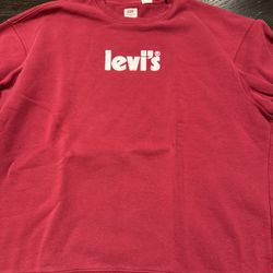 Red Levi’s Sweatshirt in Excellent Condition 