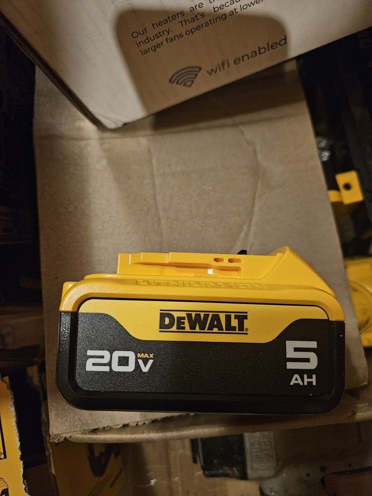 New dewalt 20v. 5ah battery (60.00 Firm)