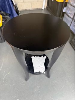 Convenience Concepts American Heritage Round End Table, Black