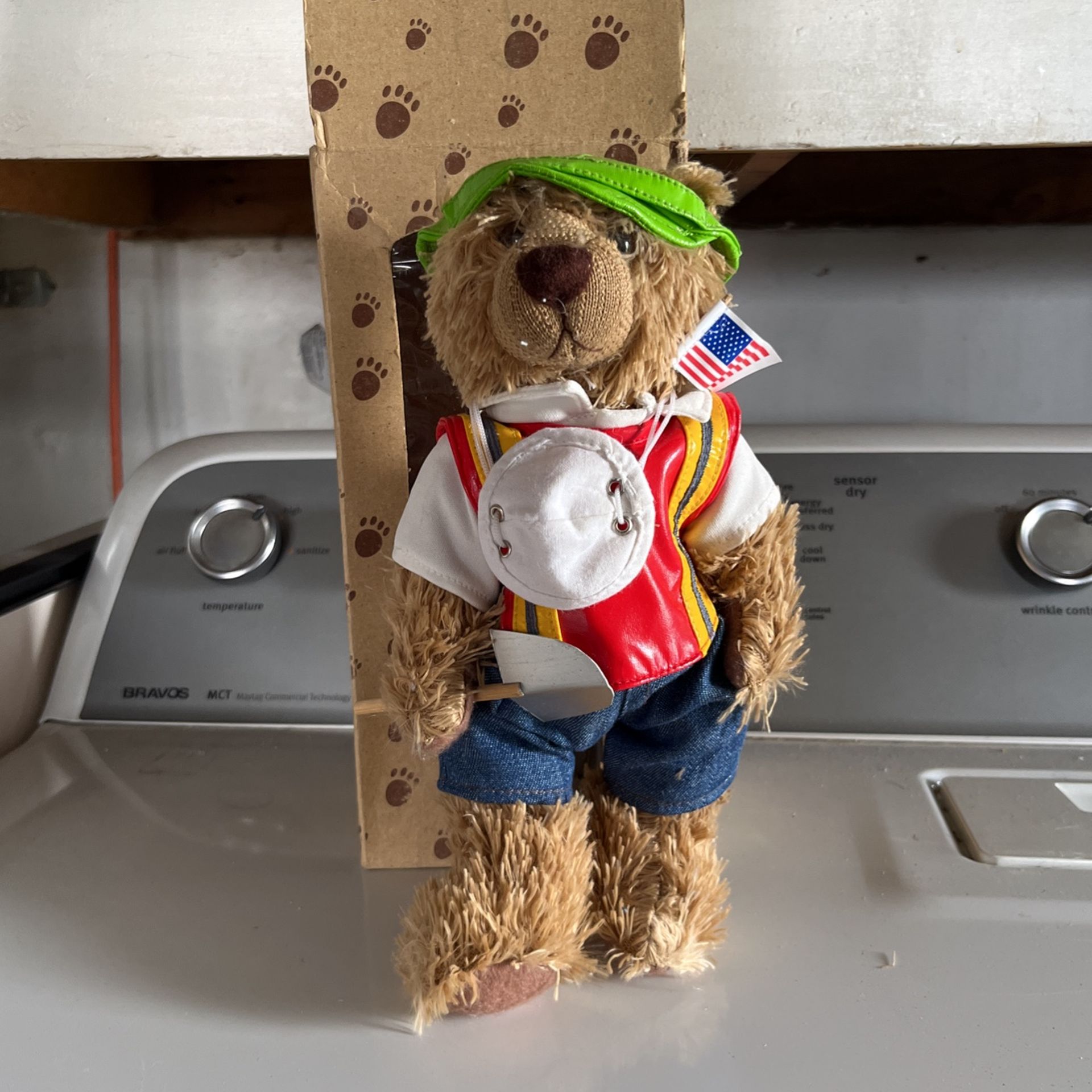 New Teddy Bear In  Box. 10 1/2 Inches Tall 