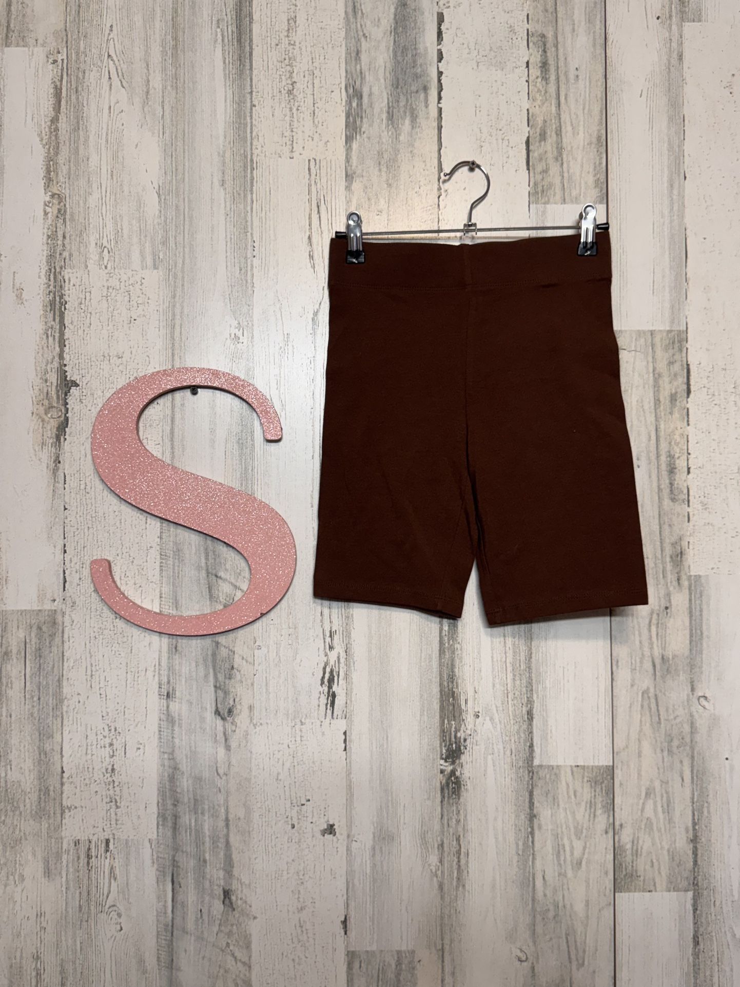 Forever 21 Brown Biker Shorts Size Small Soft Stretch Cotton Blend, High Waist,