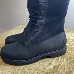 Timberland Black Roll-Top Boots 