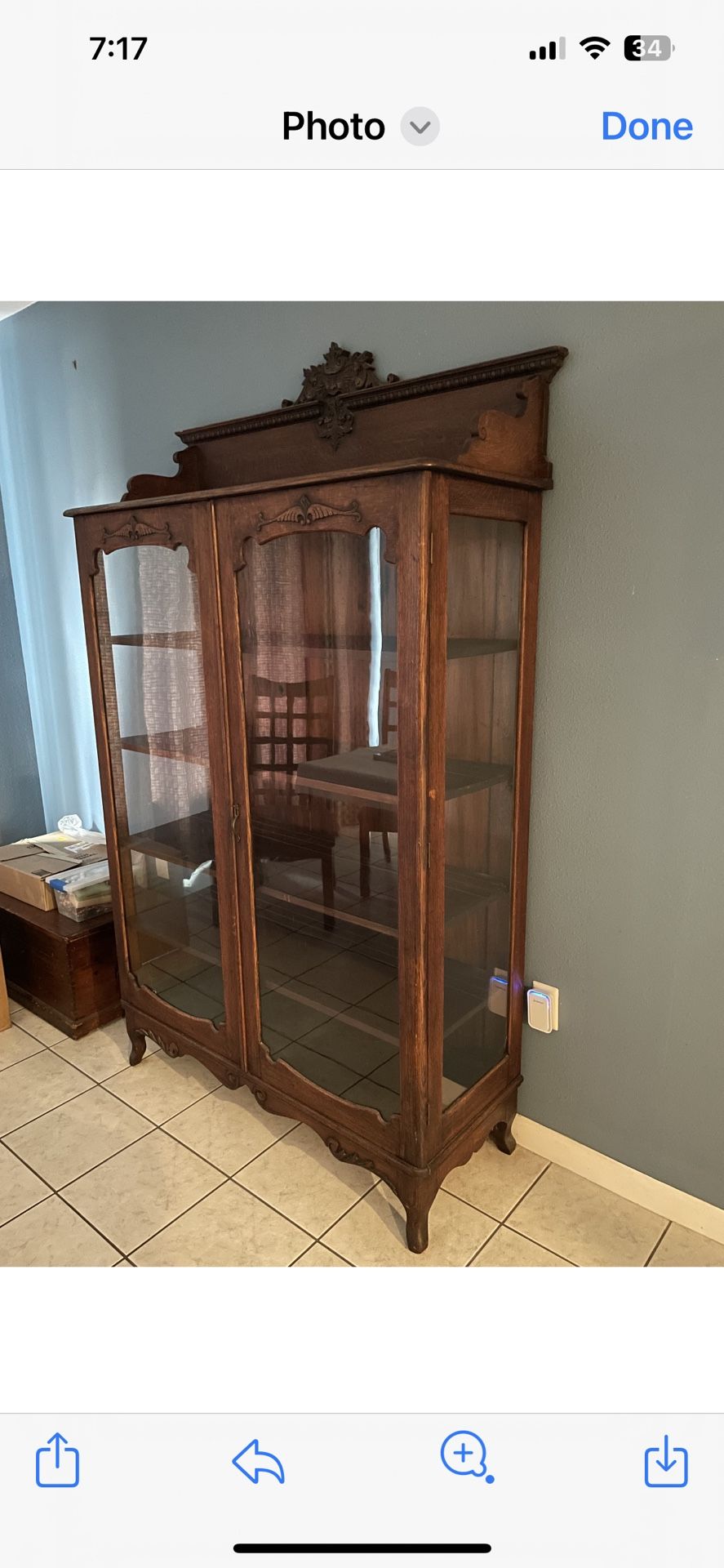 Antique Wooden Cabinet - Tongue and groove