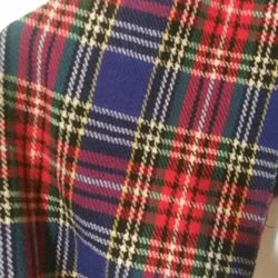 Vintage Scottish Plaid Wool Winter Scarf