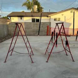 Heavy-Duty Steel Sawhorses Set
