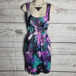 Speechless Jewel Tone Abstract Dress