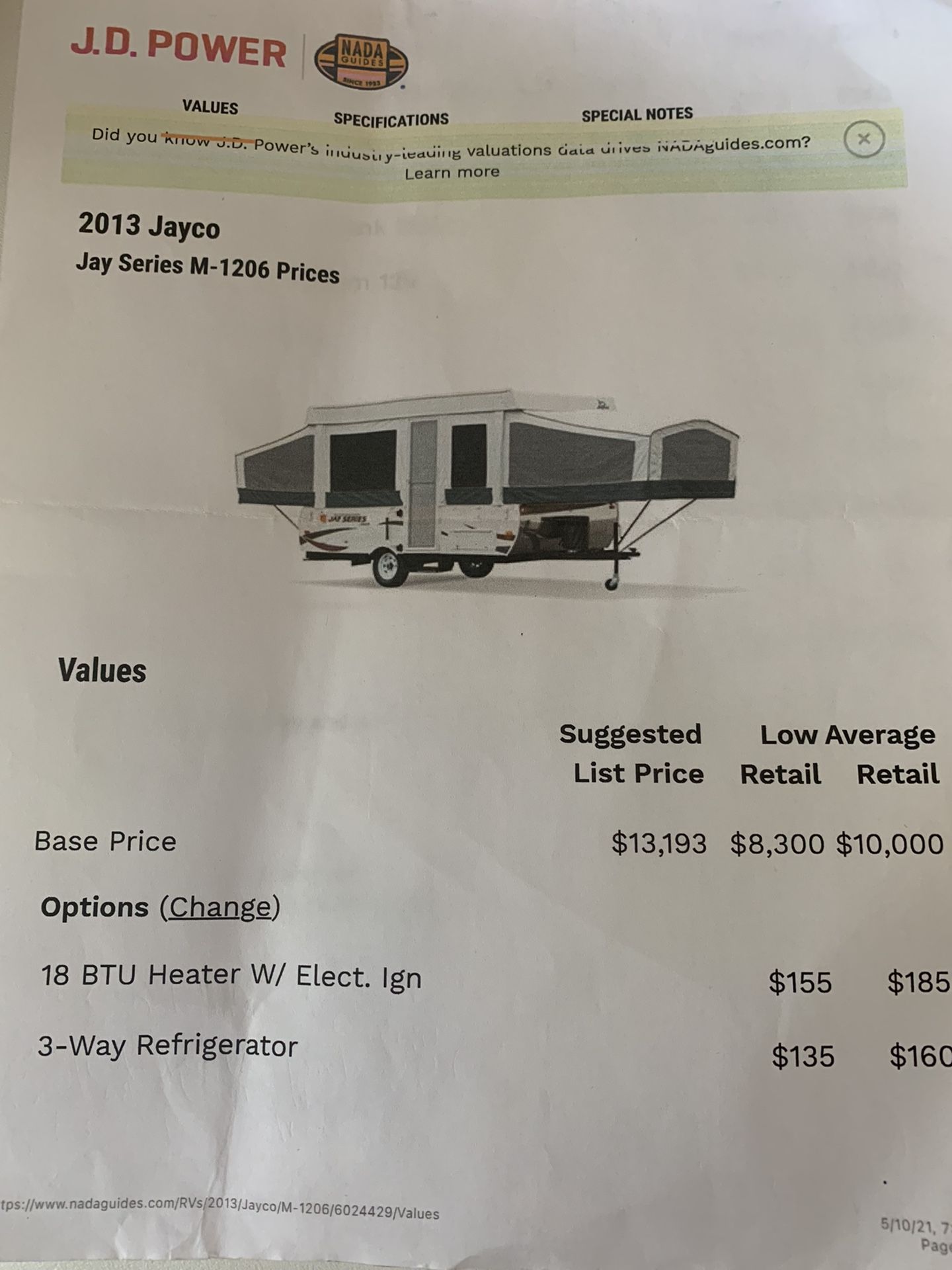 2013 Jayco Jay series M-1206