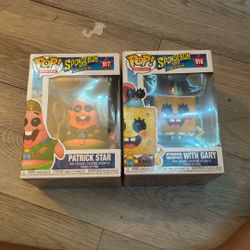 Funko Pops, SpongeBob, 2 Funkos