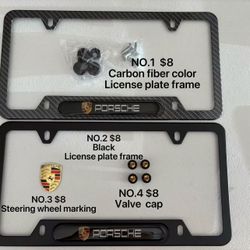 porsche  keychain license plate frame tire value cap  Each  8$