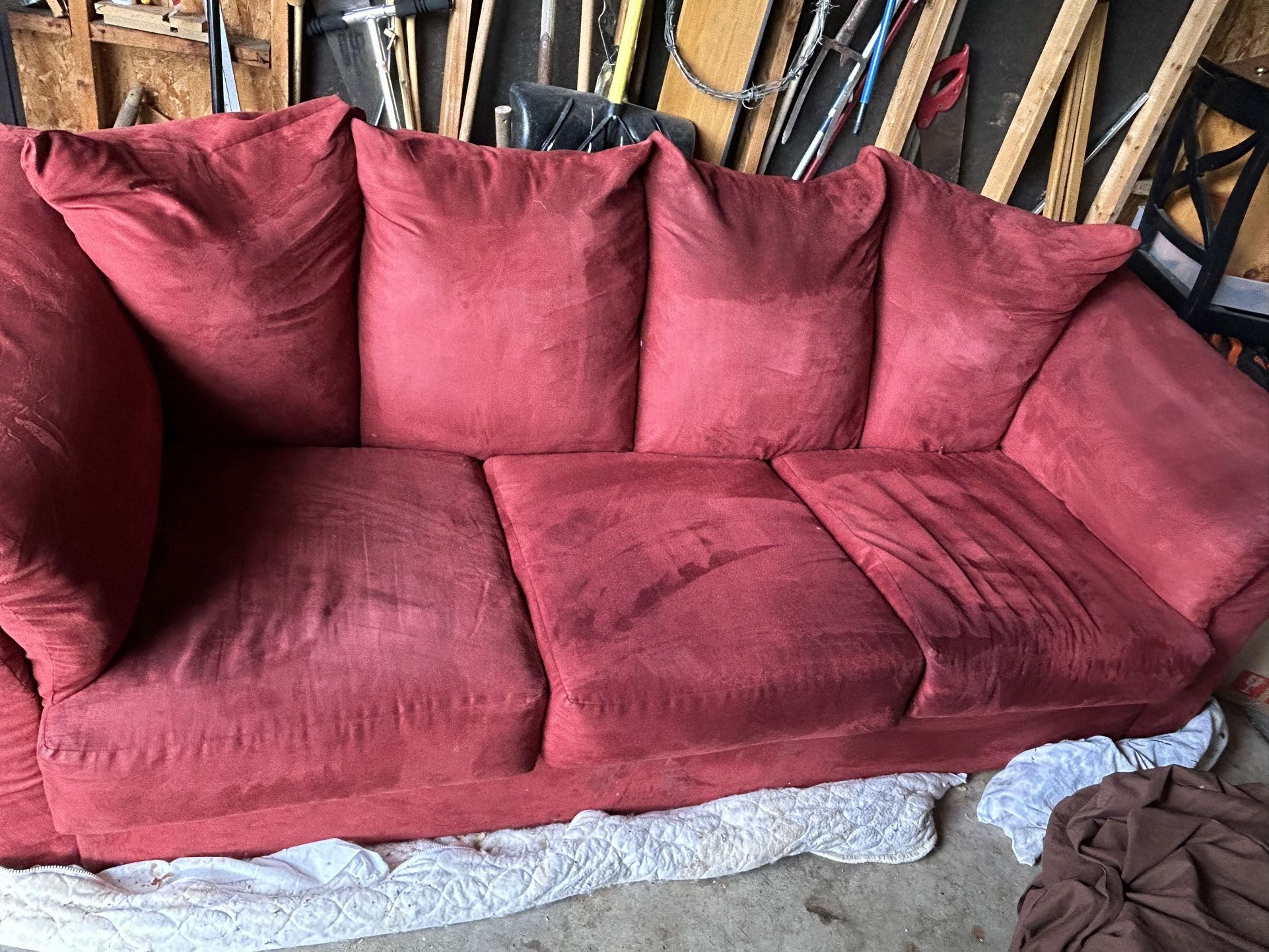 Ashley Microfiber Queen Sofa Sleeper/Loveseat Set