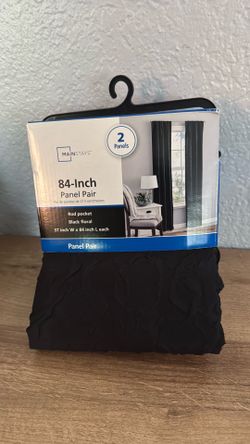 Curtain black 84” pair