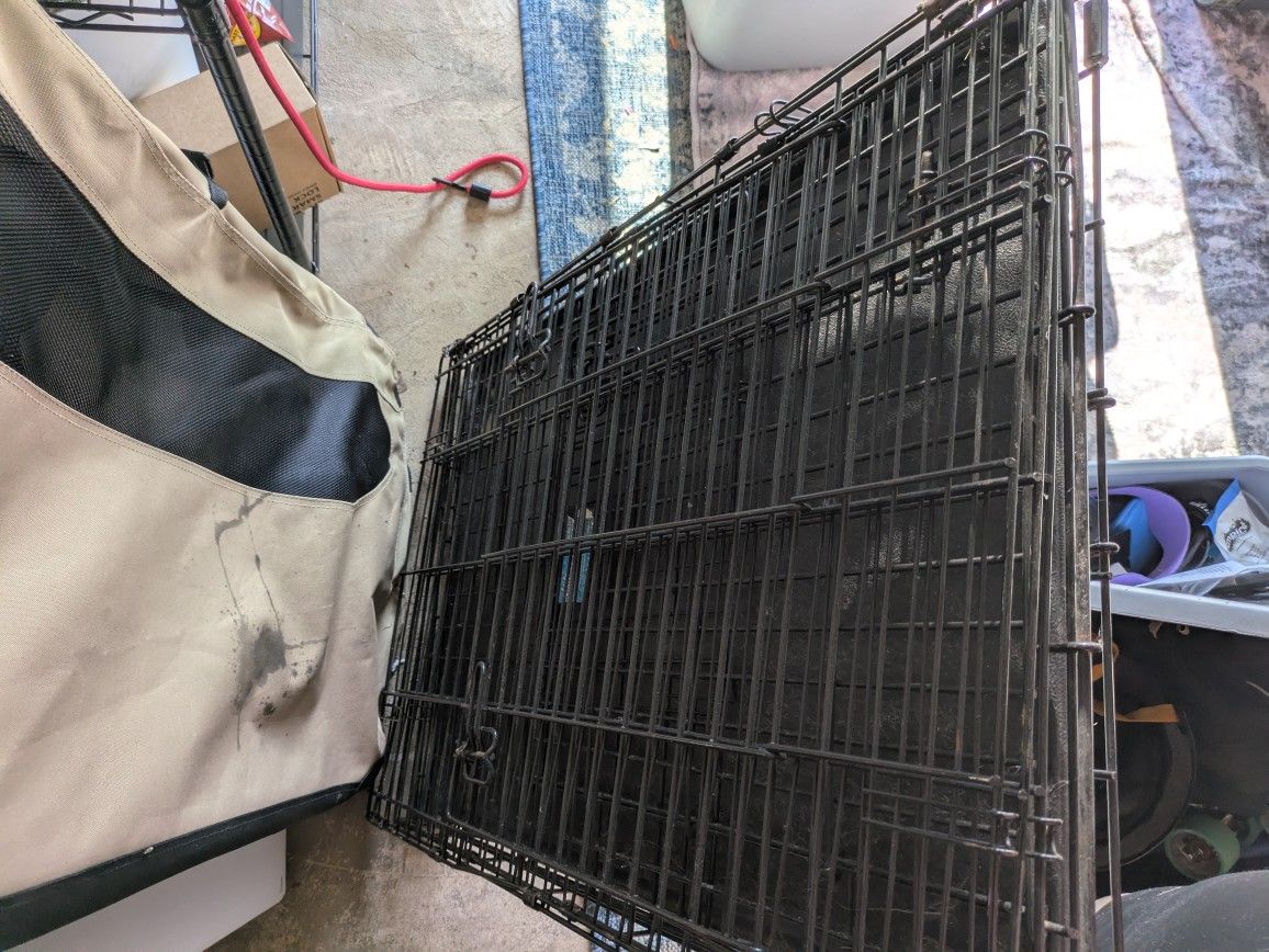 Dog Crate - Heavy Duty Metal And Light-Weight Canvas