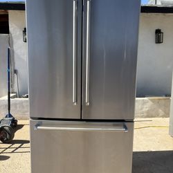 Kitchenaid Counter Depth 3 Door, Fridge Stainless Steel, Works Perfect In Good Condition Free Delivery To Your Garage