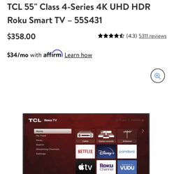 TCL 55inch Tv 