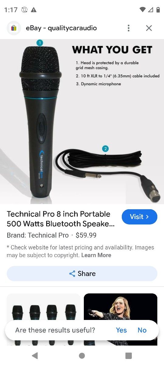 Technical Pro 8" Wired Microphone