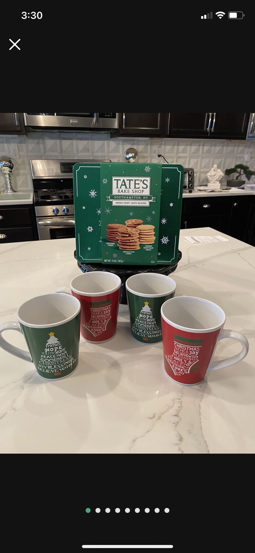 SET: Tate’s Bake Shop Cookies in Tin (retail $16) + 4 NEW Mugs