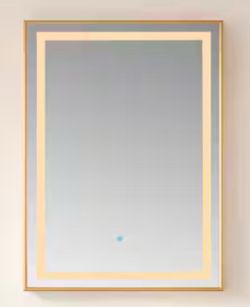 Teruel 24” W x 36” H Large Rectangular Aluminum Framed LED Wall Bathroom Vanity Mirror