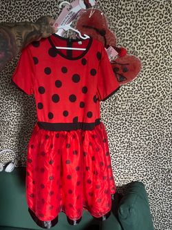 girl laday bug costume size 10-12
