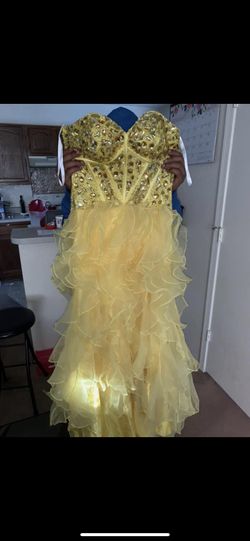 Beautiful yellow diamond dress