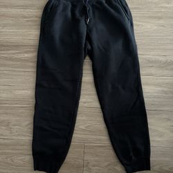 Men’s Black Uniqlo Sherpa Sweatpants - Size L