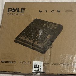 Pyle Professional Audio Mixer Sound Board Console System Interface 4 Channel Dig