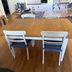 Wood Table 4 Chairs
