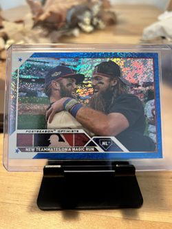2023 Topps Series 2 BRYCE HARPER Postseason Optimists Blue Speckle 97/999