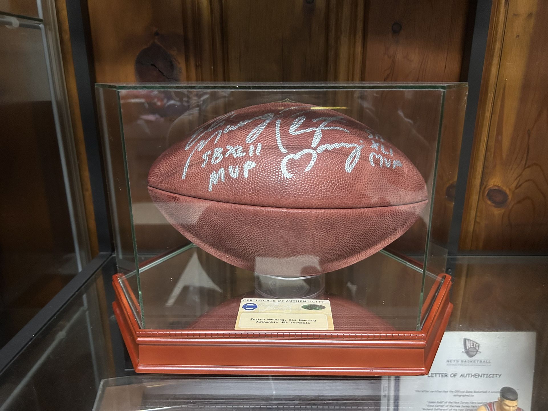Peyton & Eli Manning Signed Football