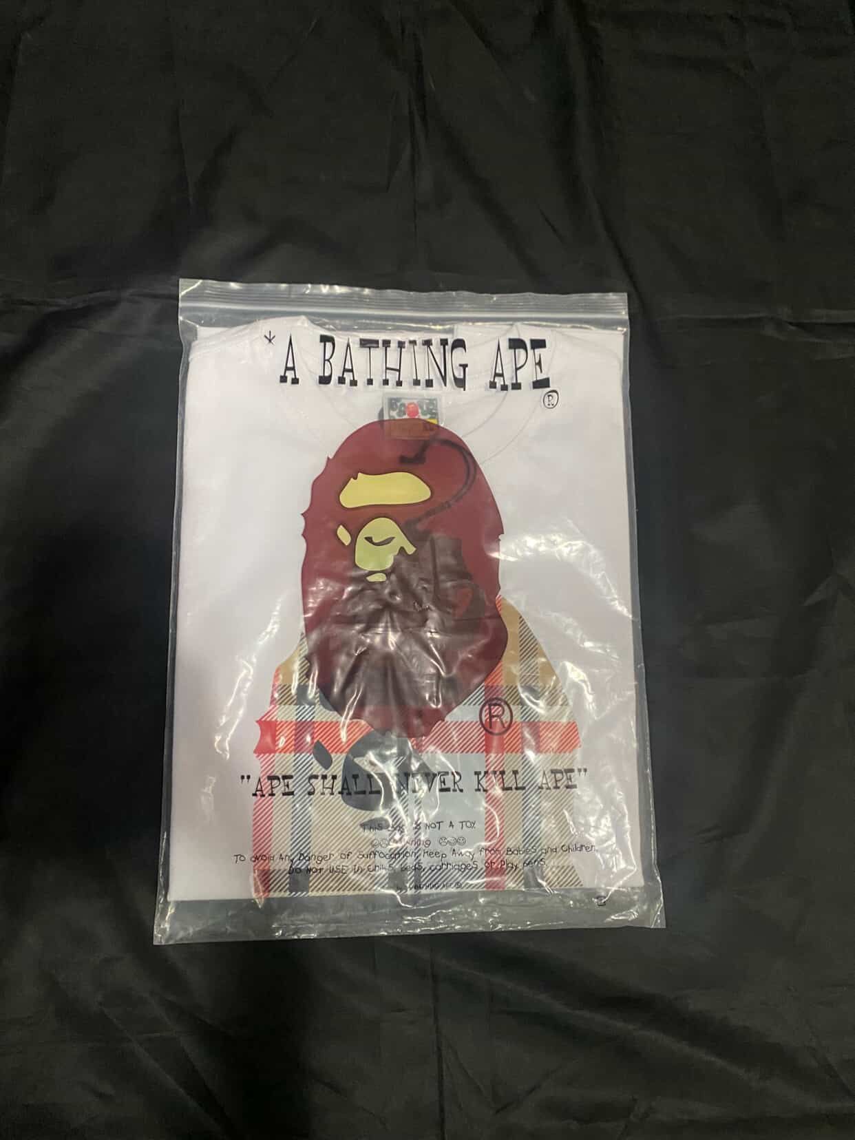 BAPE X BURBERRY WHITE TEE