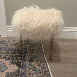 Faux Fur Foot Stool
