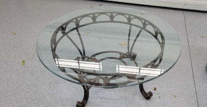 Round Glass Top Coffee Table