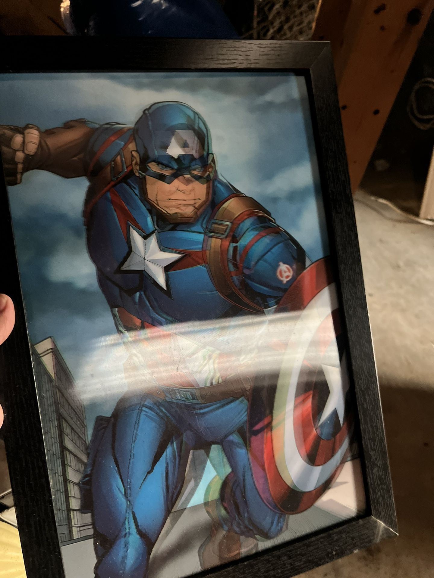 Marvel Captain America Hologram Fram 