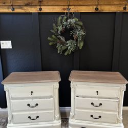 ♥️ nightstands night stands Ashley furniture end tables side gray brown white 2 two mesitas bedside tables farmhouse 