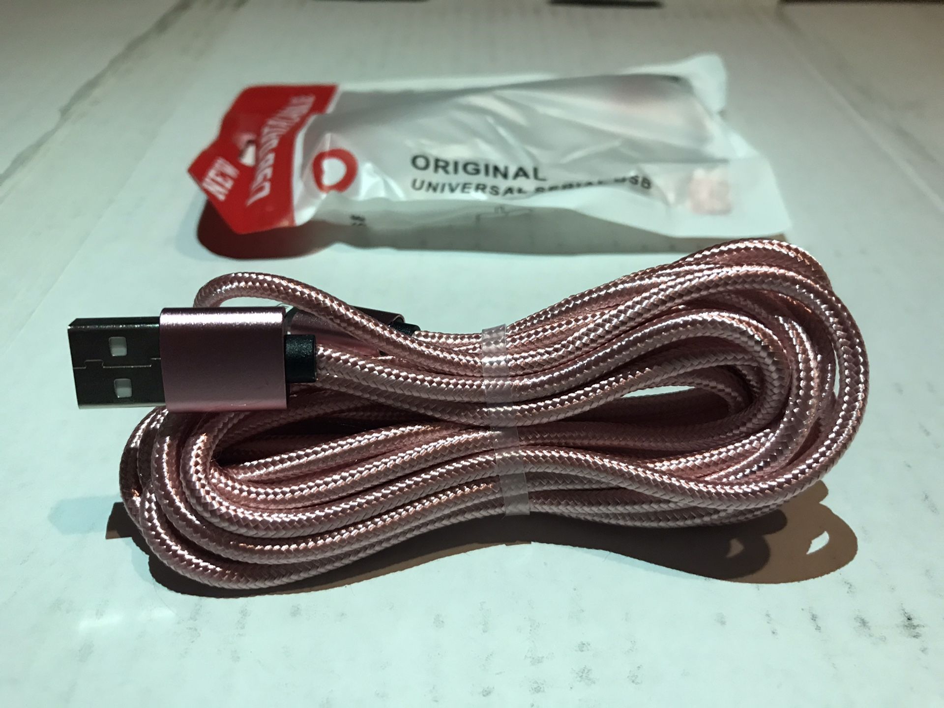 Premium Quality USB iPhone 10 Feet Baby Pink Cable Charger!