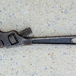 Vintage Lawson 10" Adjustable Offset Wrench 