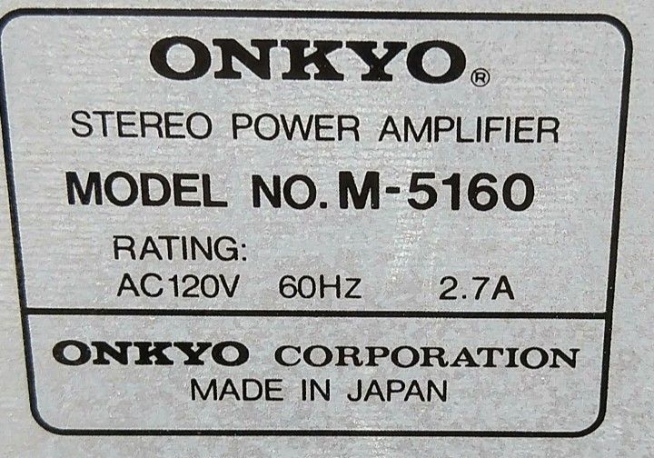 Onkyo M-5160 2 Channel Power Amplifier In Kent 