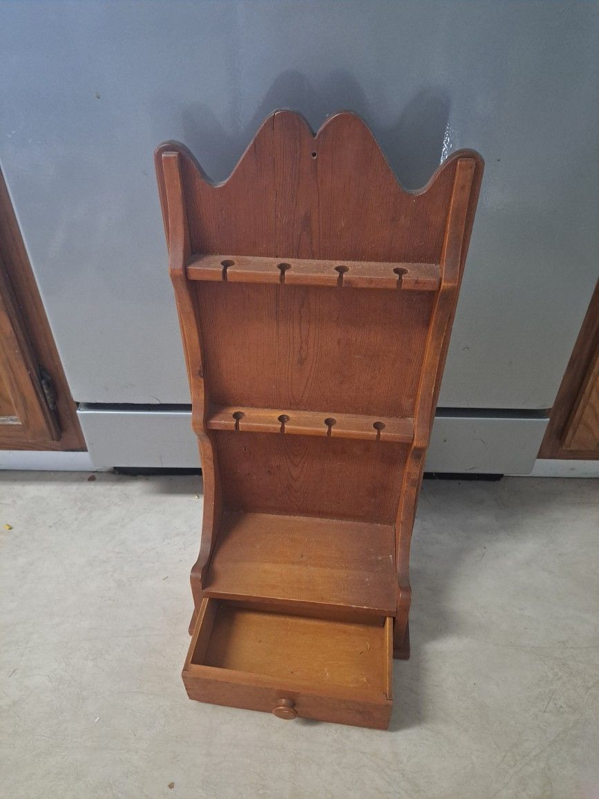 Vintage Wooden Spoon Display 