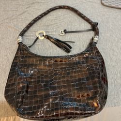 Brighton Croc Patent Leather Bag