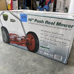 14 in. 5-Blade Manual Walk Behind Reel Lawn Mower, cortadora de césped