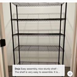 5 Tier Wire Shelving Black - Brightroom™