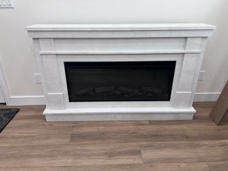 Electric Fireplace with Mantel