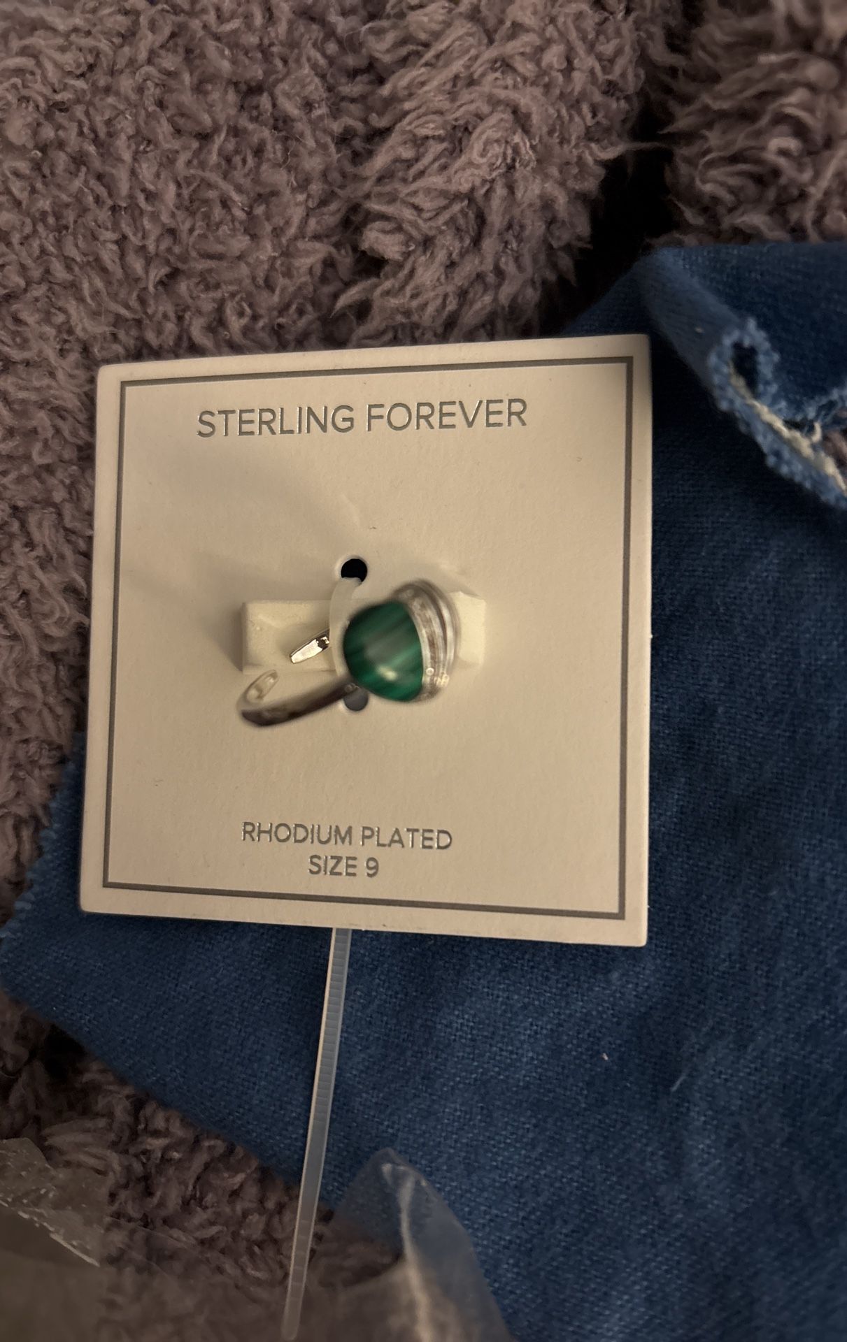 HOLLIS MALACHITE & CZ HEART RING